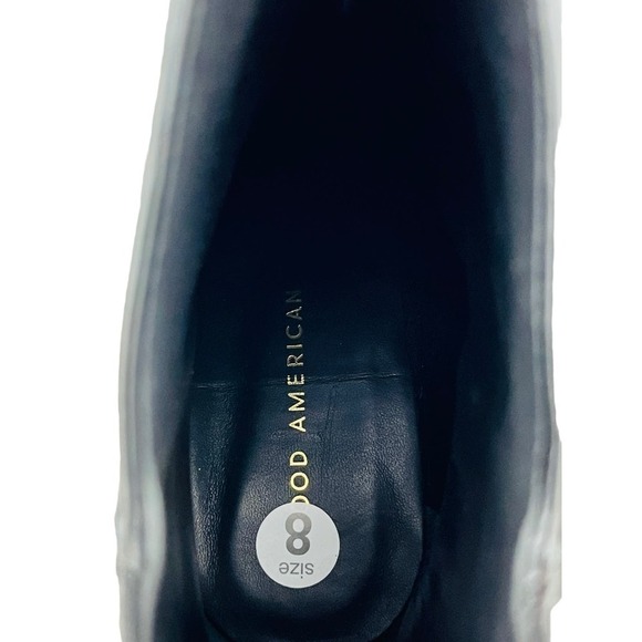 Good American NEW Square Toe Patent‎ Leather Block Heel Boots 8 - Picture 8 of 10